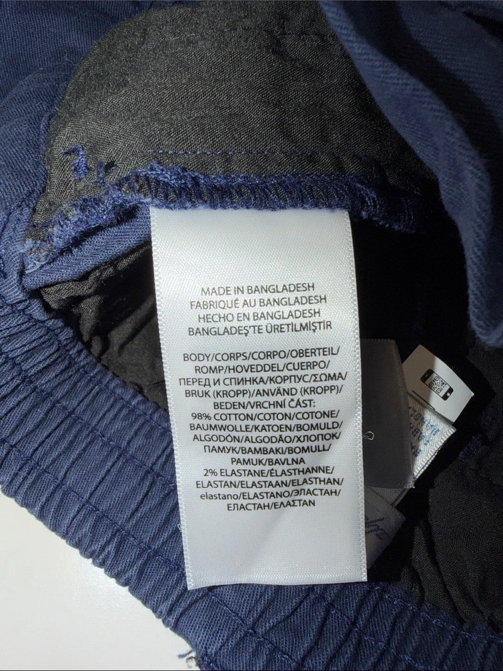 Ralph Lauren Navy Blue Kids Chino Pants with Red Polo Logo